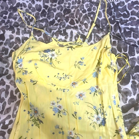 Yellow floral dress from ASOS, never worn - Picture 4 of 8